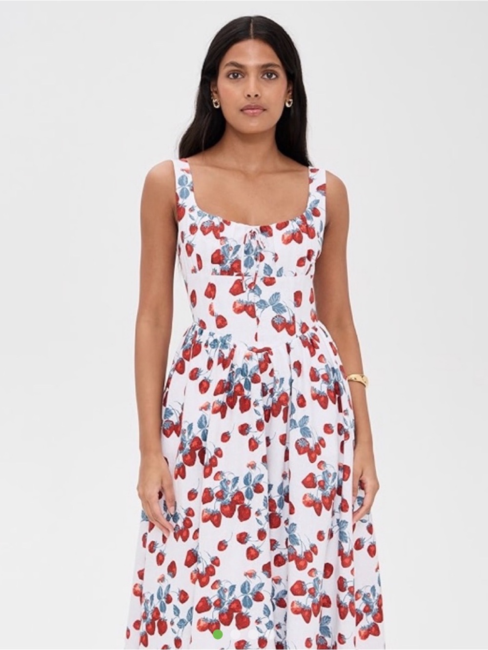 Reformation Linen Balia Dress - strawberry print - Picture 2 of 4